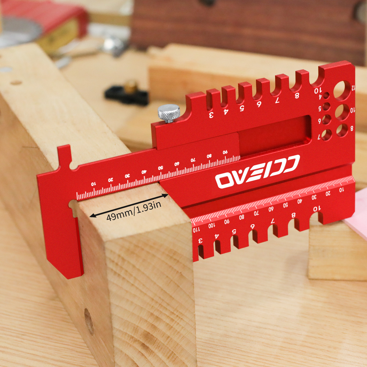 Woodworking Man - Woodworking Multi-Function Measuring Ruler, Aluminum Alloy