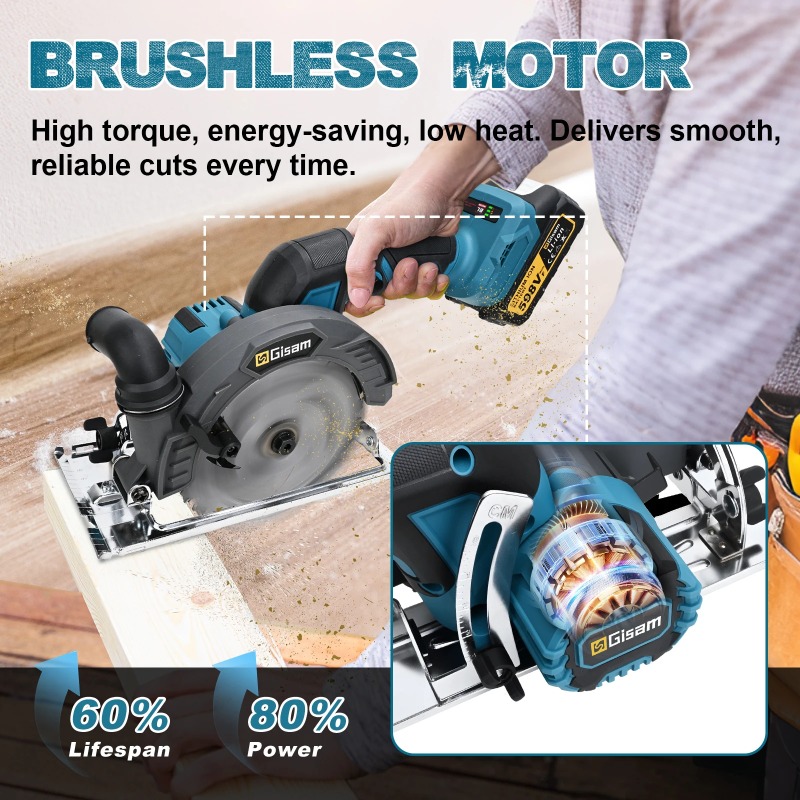 Woodworking Electric Saw - 【Hot Item】 165mm Brushless Electric Circular