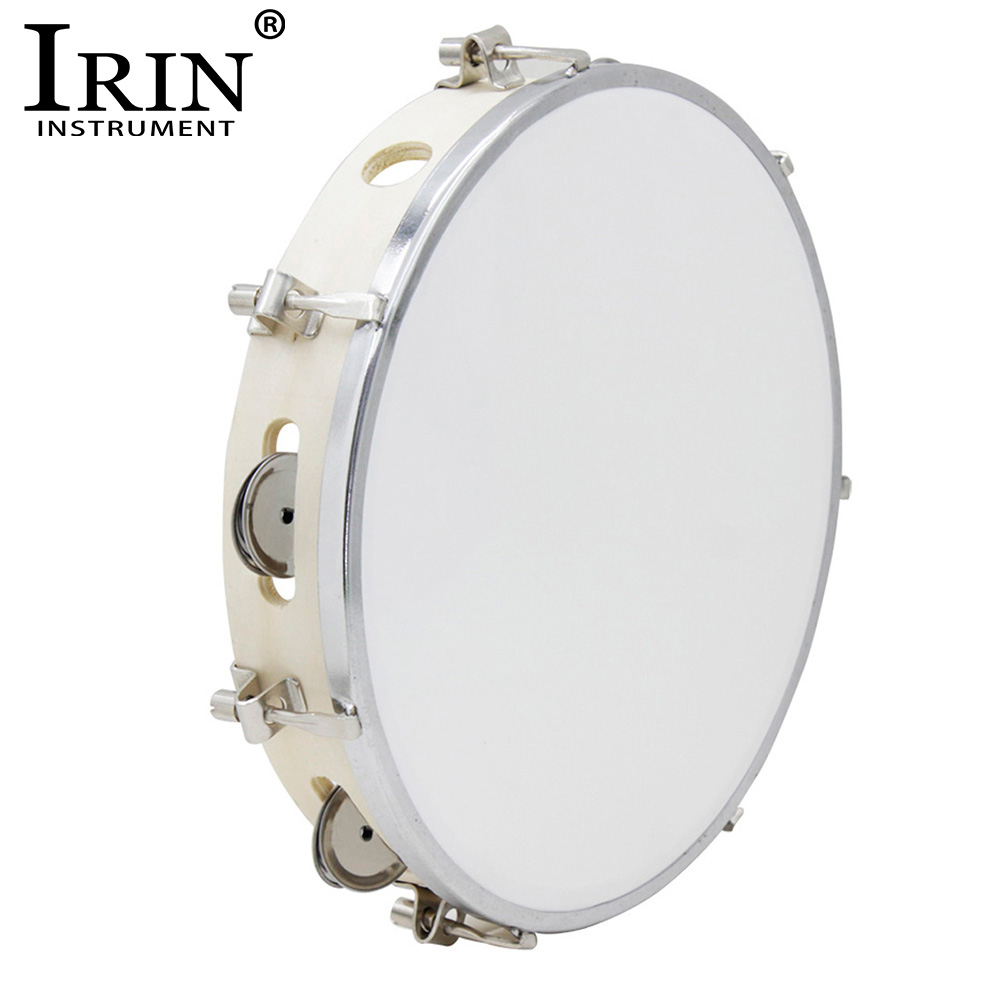 Woodworking Art - IRIN 10 Inch Tambourine Adjustable Wooden