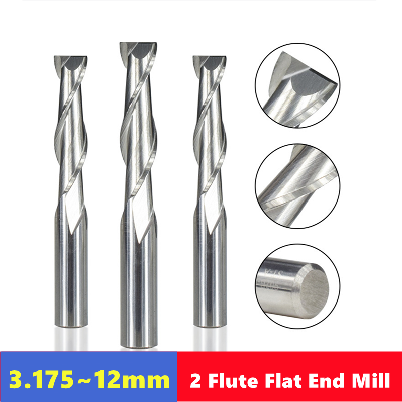 Woodworking Nc - 2 Flute Flat Up Cut End