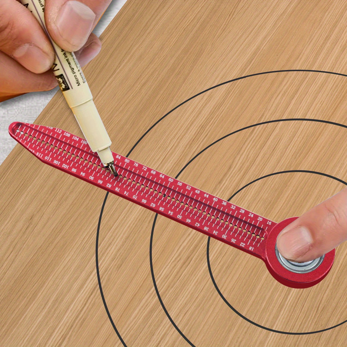 Woodworking Project Plans - Woodworking Scribe Gauge Carpentry Circular Drawing