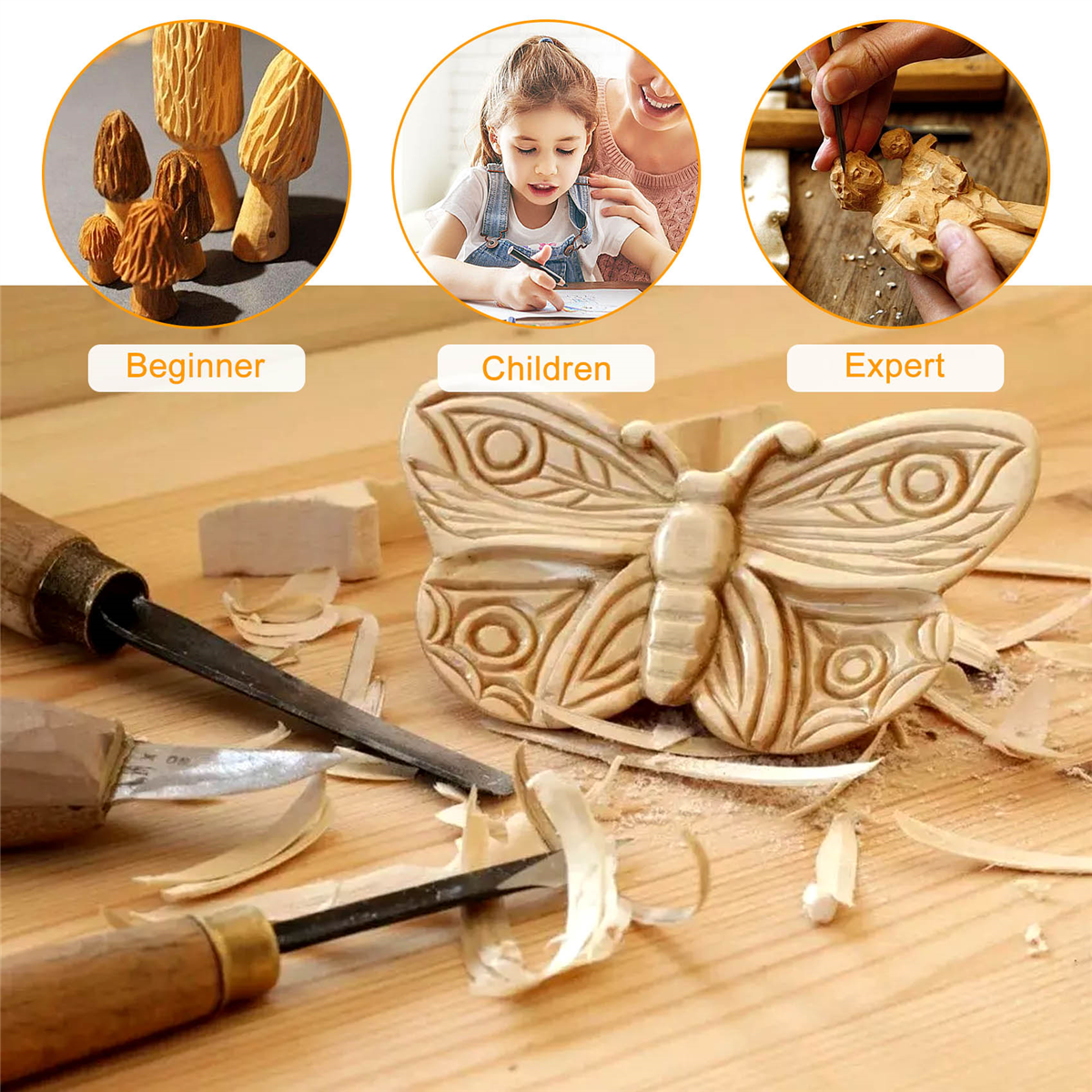Woodworking Kits For Beginners - ABKM 6Pcs Basswood Carving Blocks for
