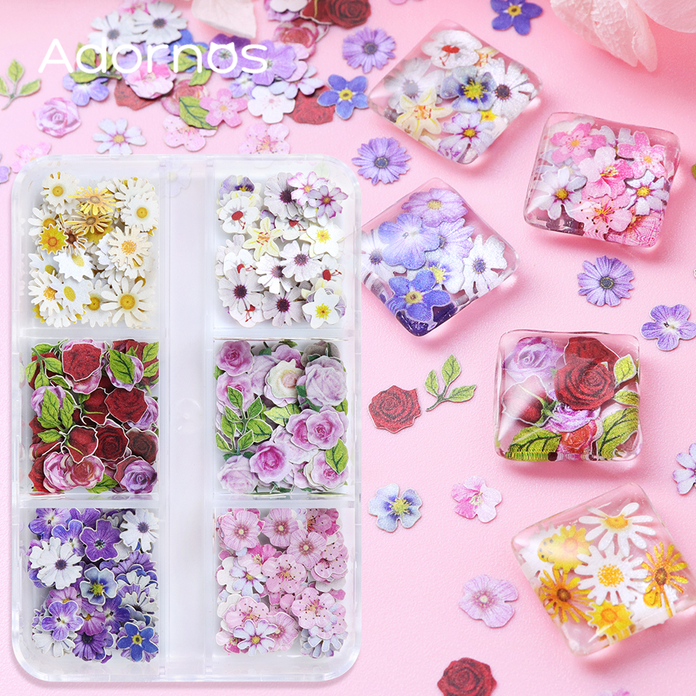 Woodworking Art - 6 Grids Flowers Wood Pulp Chips