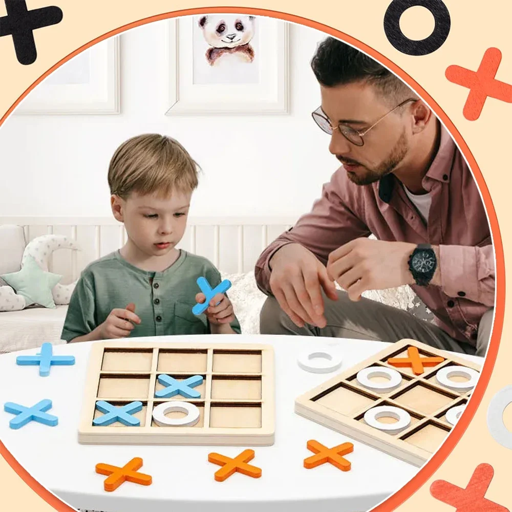 Wooden XO Tic Tac Toe Game Min - Woodworking Kids Toys avis et prix