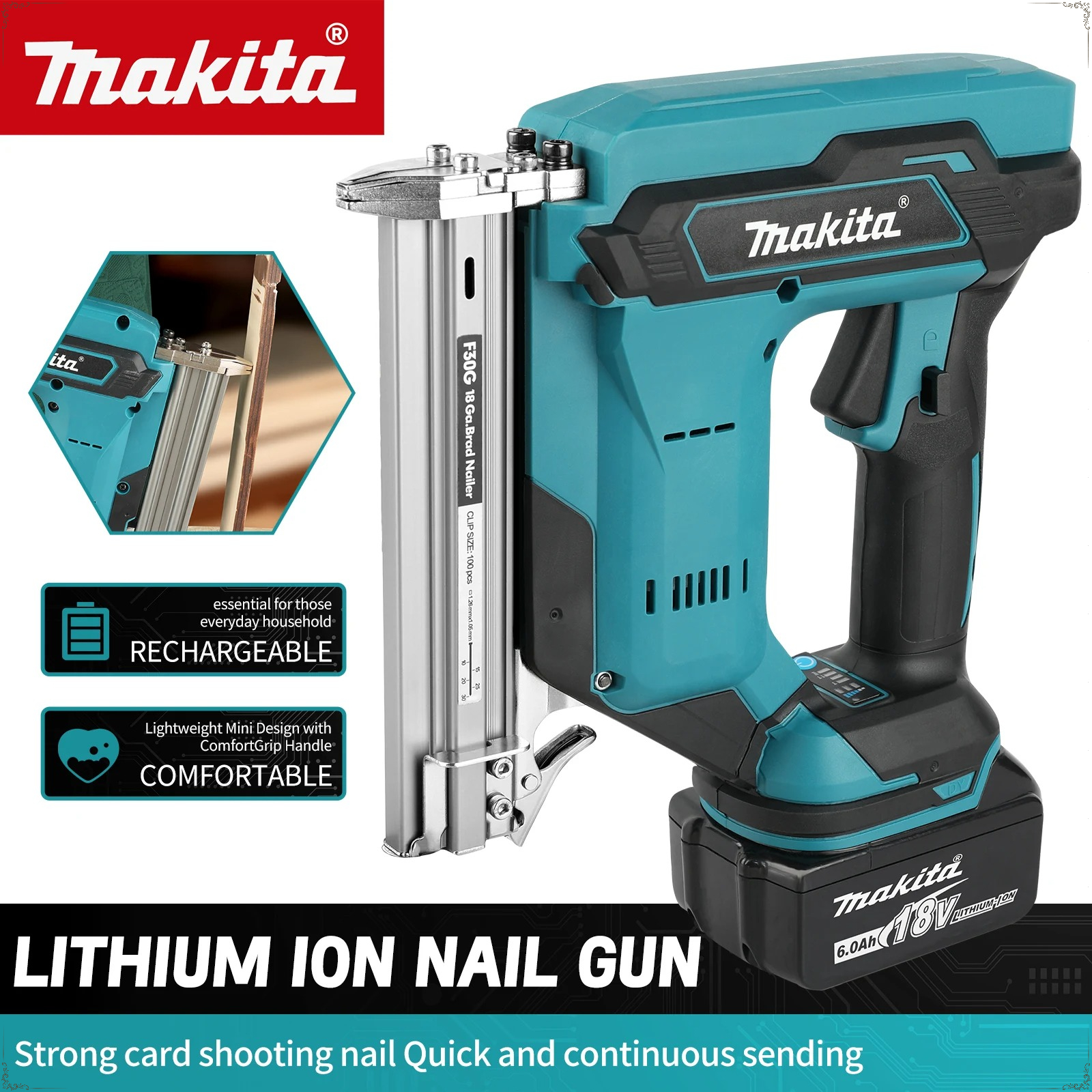 Makita Lithium-Ion Nail Gun:18 - Woodworking Nail Gun avis et prix