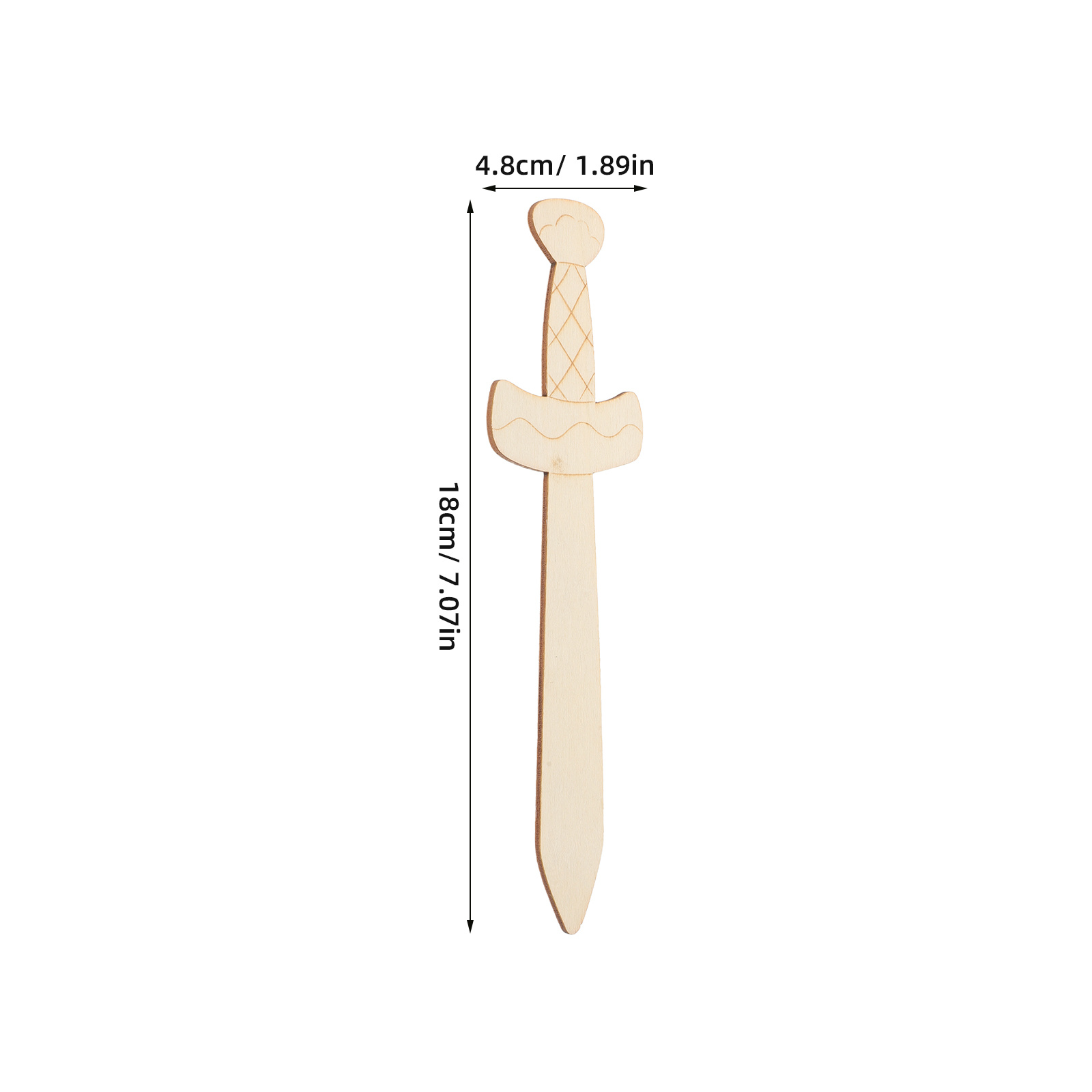 20Pcs Unfinished Wooden Swords - Woodworking Art avis et prix