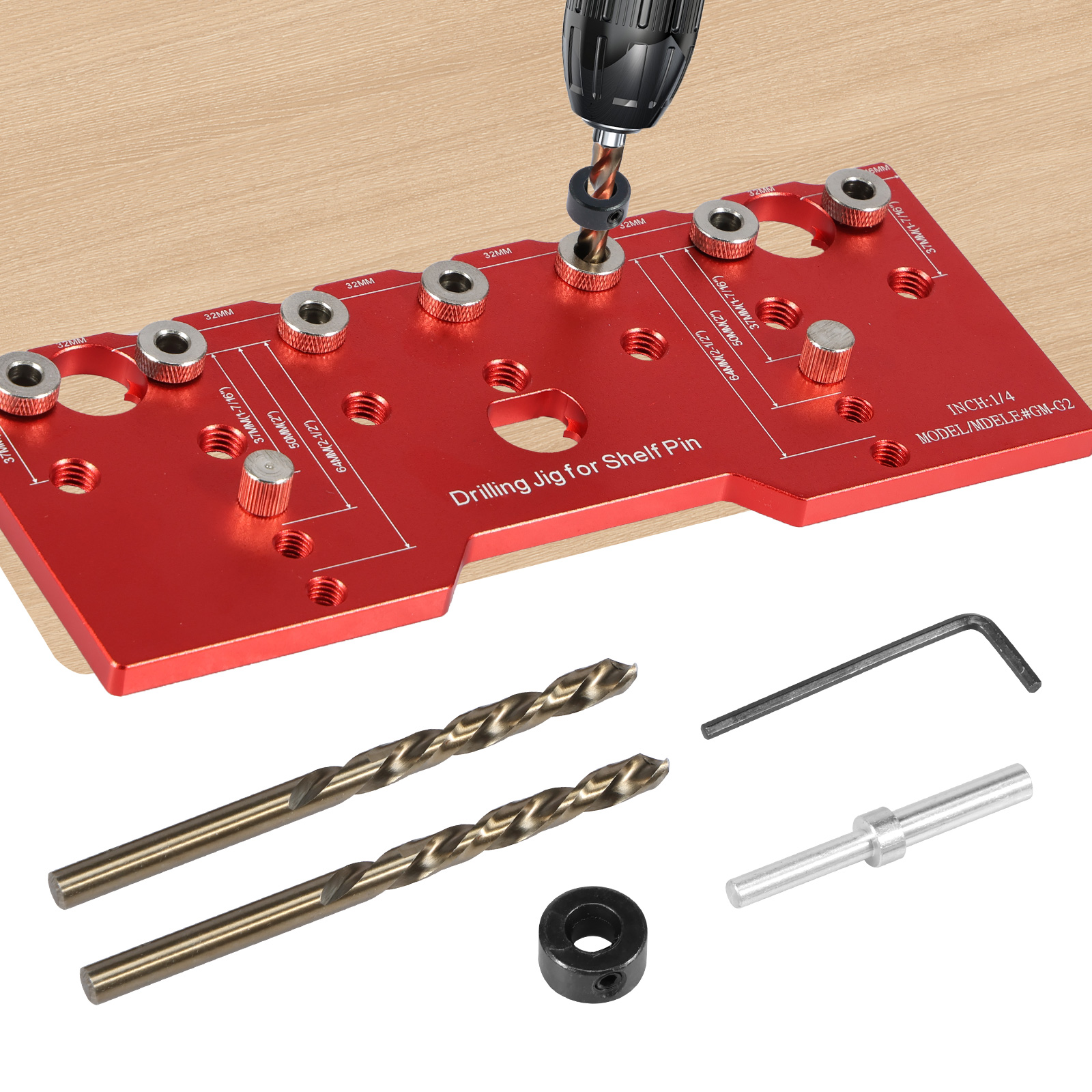 Shelf Pin Jig 1/4in Aluminum A - Woodworking Project Plans avis et prix