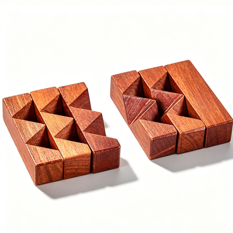 Wooden Knot Puzzle IQ Logic Tr - Woodworking Kids Toys avis et prix