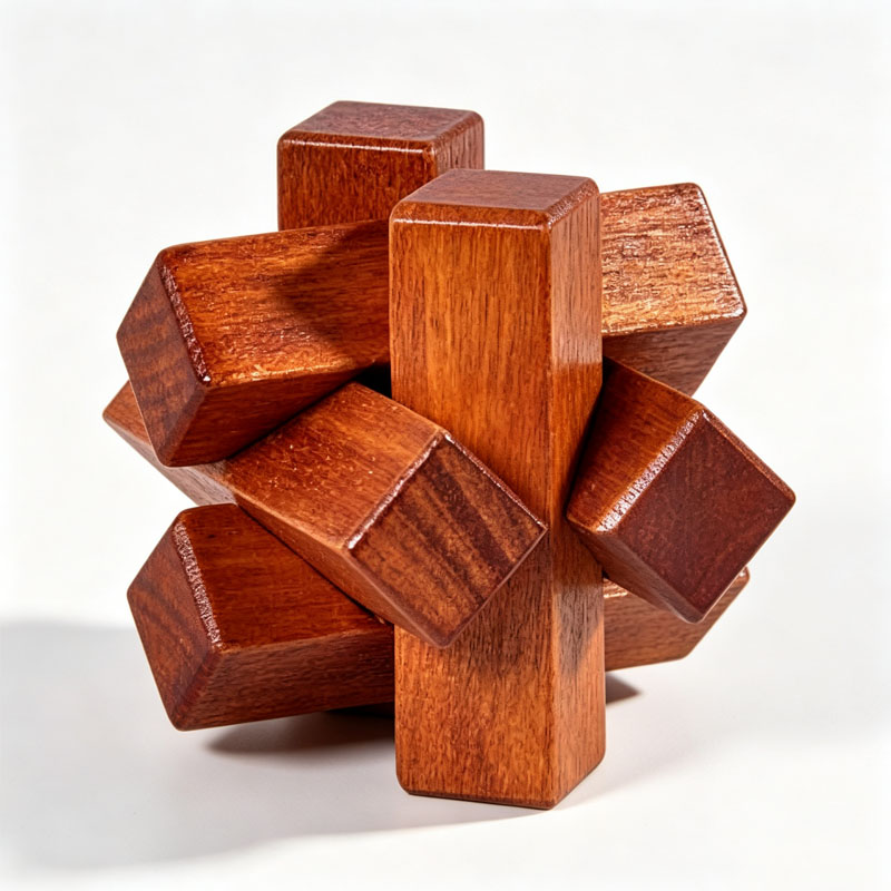 Wooden Knot Puzzle IQ Logic Tr - Woodworking Kids Toys avis et prix