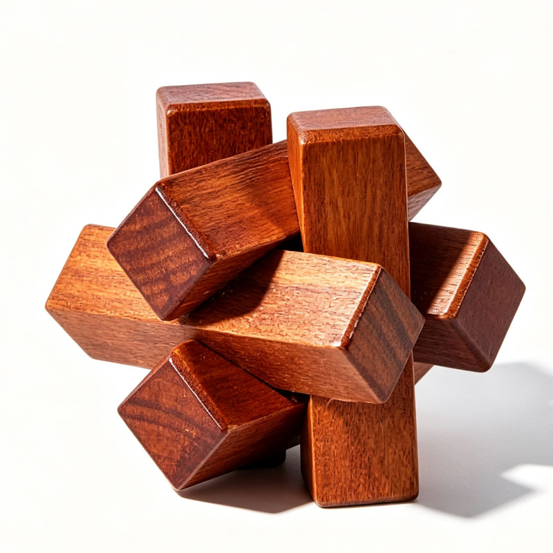 Wooden Knot Puzzle IQ Logic Tr - Woodworking Kids Toys avis et prix