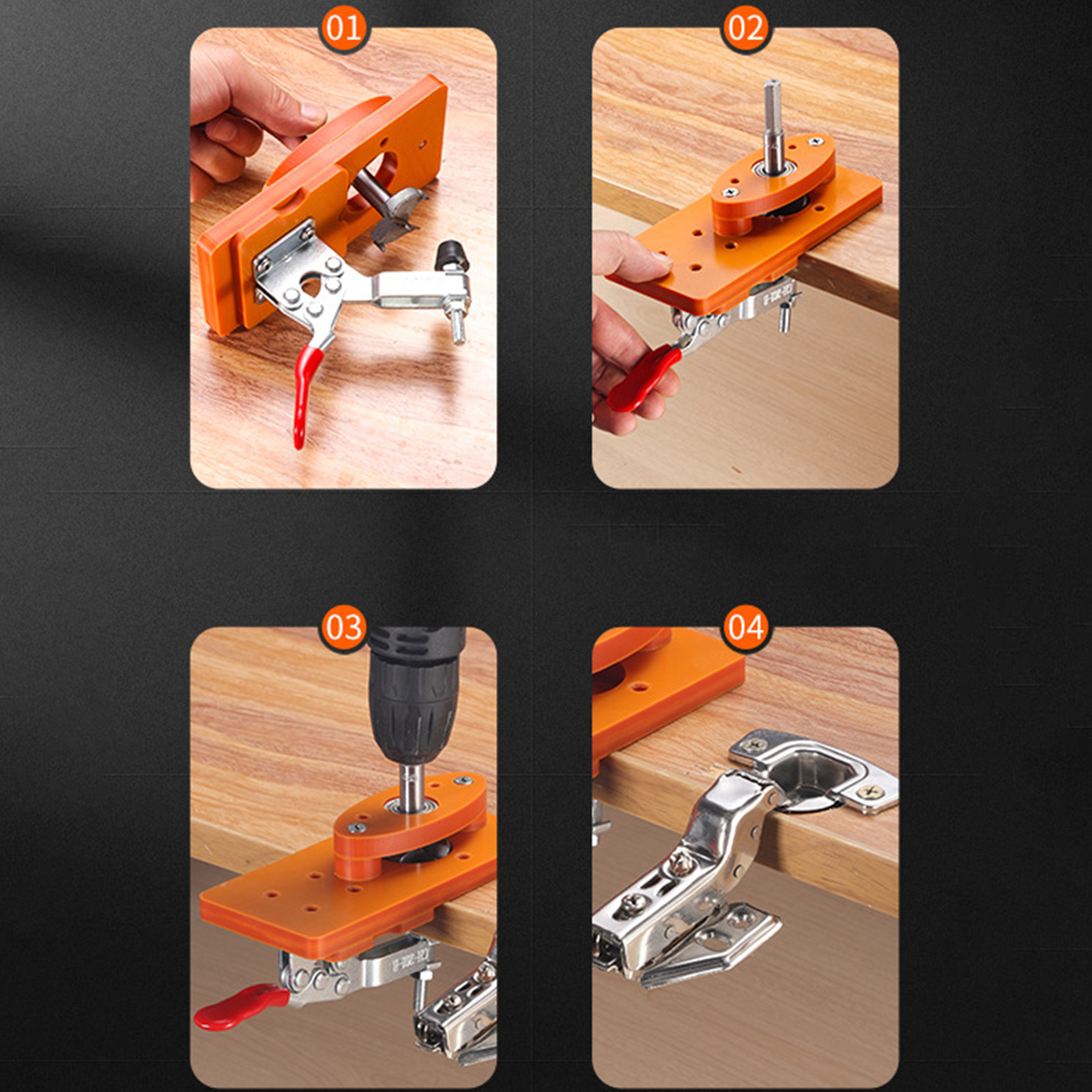 35mm Hinge Drilling Jig Long-L - Woodworking Man avis et prix