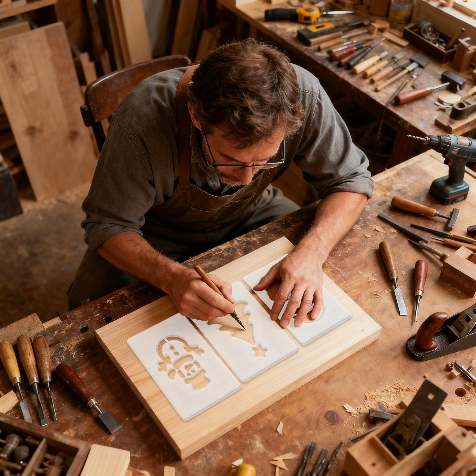 Christmas Stencil Portable Woo - Woodworking Man avis et prix