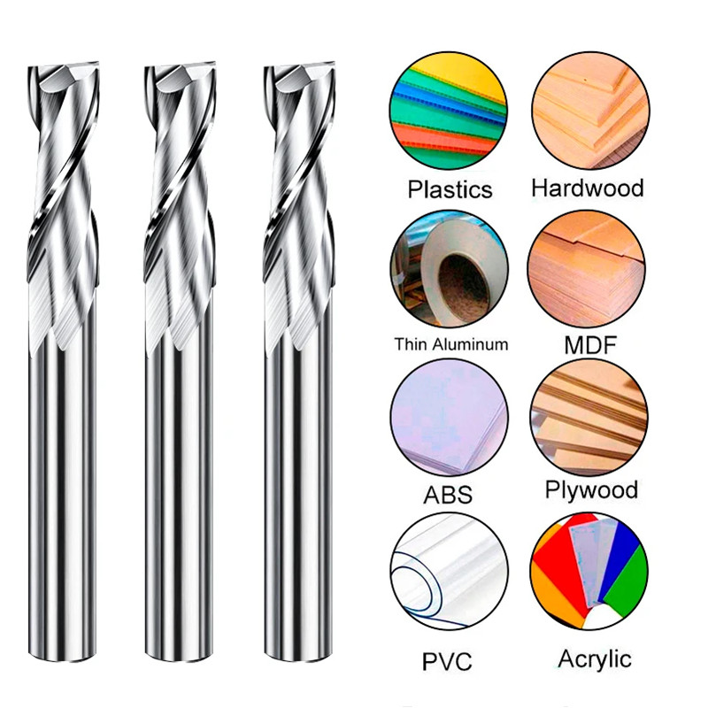 2 Flute Flat Up Cut End Mill 3 - Woodworking Nc avis et prix