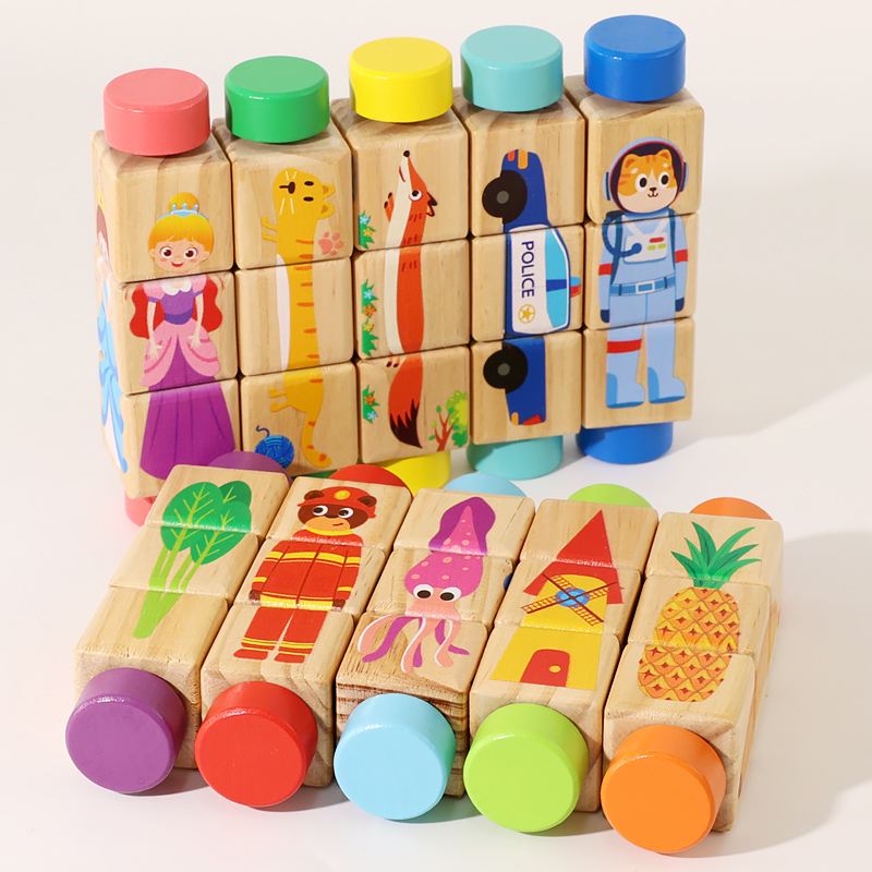 1pcs Baby Wooden Rotating Anim - Woodworking Kids Toys avis et prix