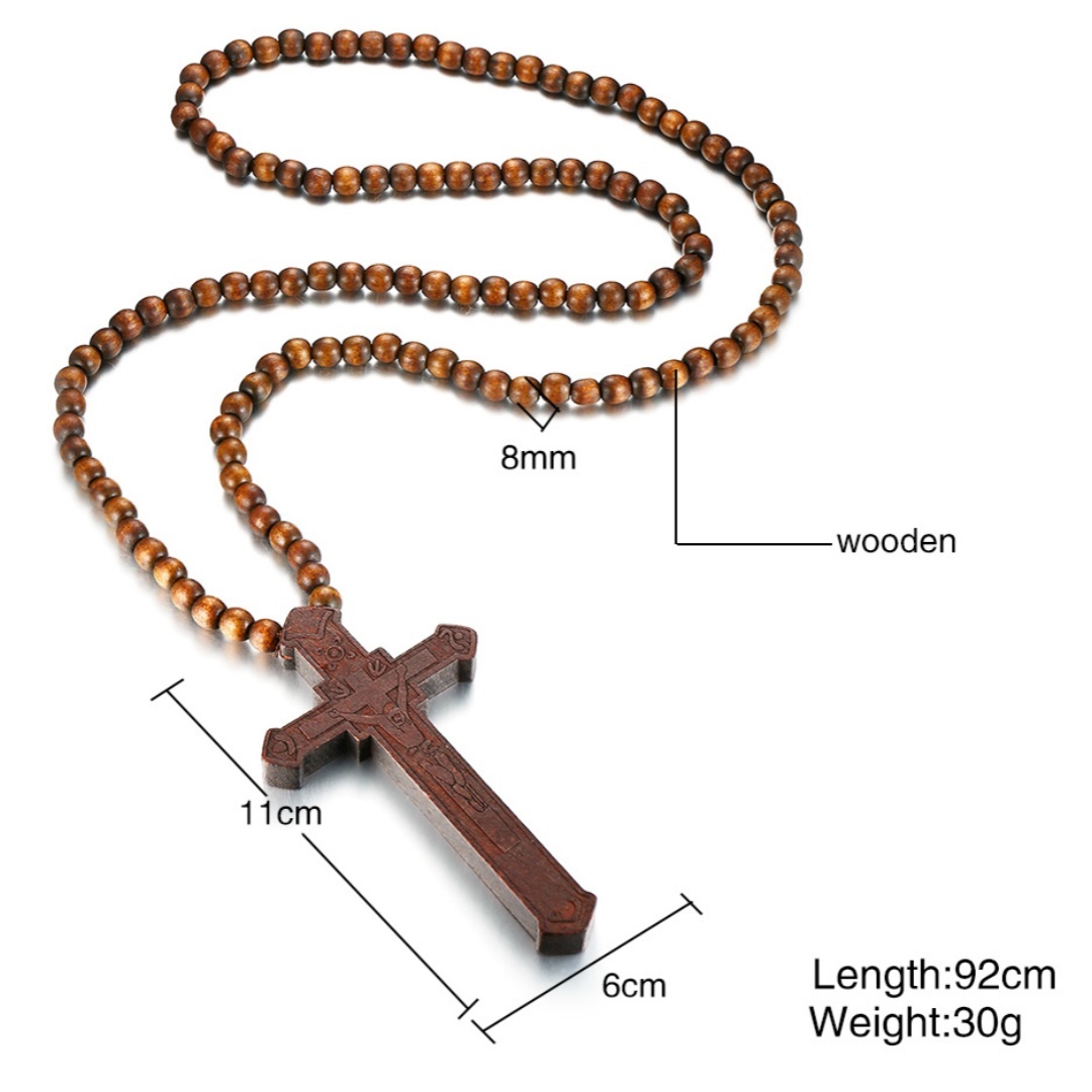 Rosary Necklace Large Wood Jes - Woodworking Nc avis et prix