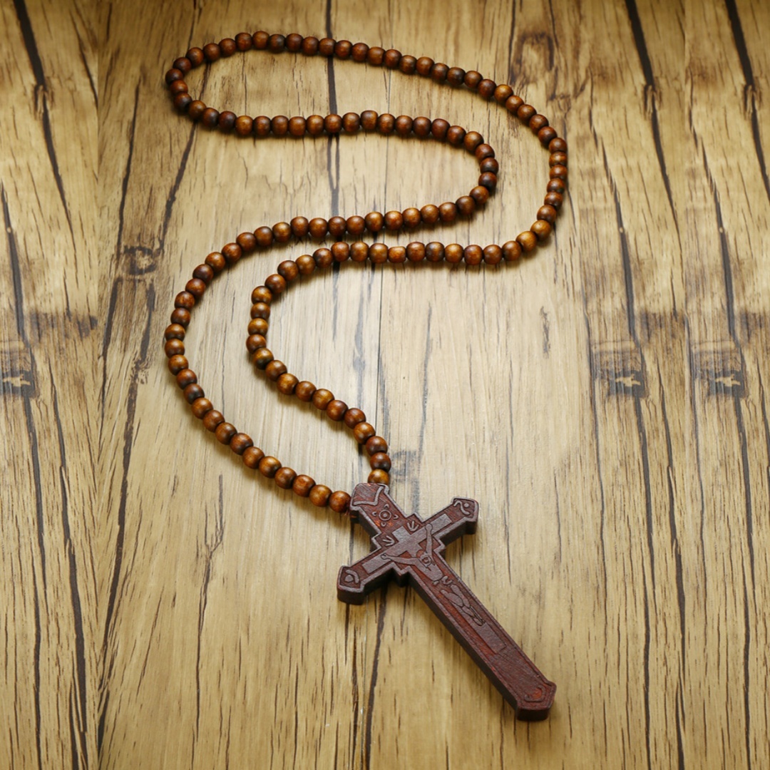Rosary Necklace Large Wood Jes - Woodworking Nc avis et prix