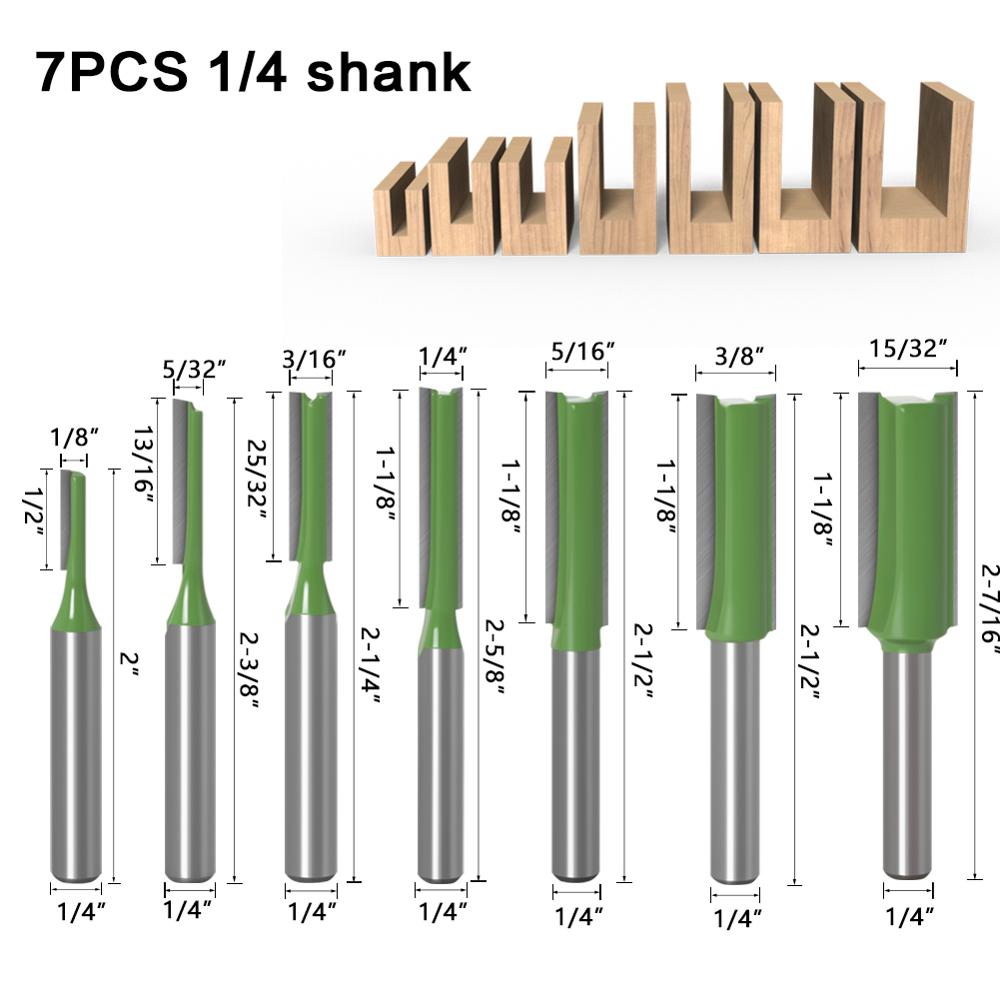 1-7pcs 6mm 1/4 inch Shank Sing - Woodworking Nc avis et prix