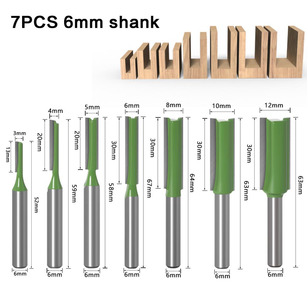 1-7pcs 6mm 1/4 inch Shank Sing - Woodworking Nc avis et prix