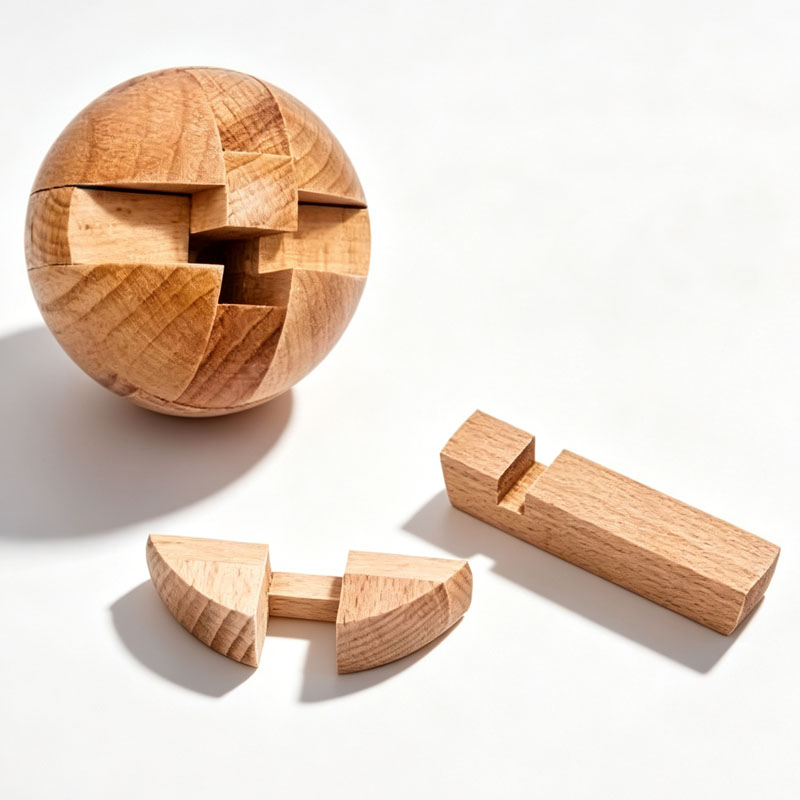 Classic Wooden Puzzle Ball Mag - Woodworking Kids Toys avis et prix