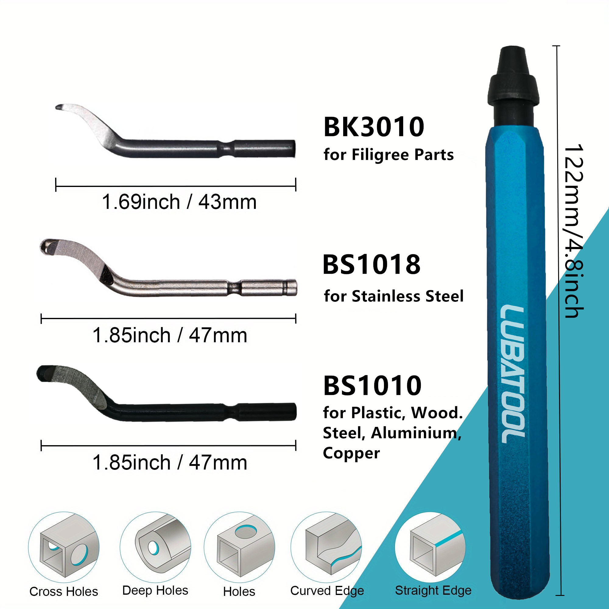 LUBATOOL Deburring Tool with 1 - Woodworking Nc avis et prix