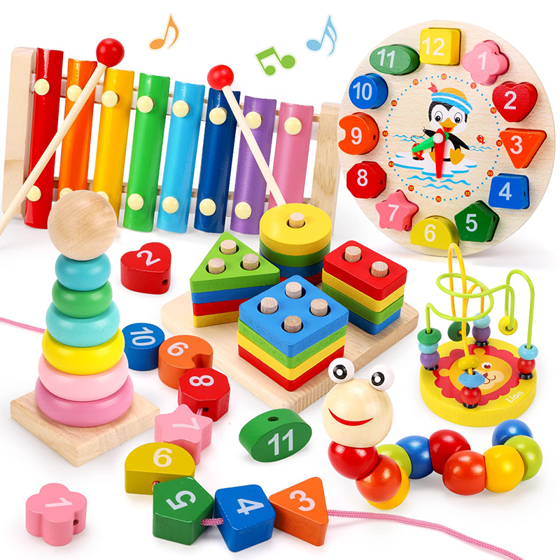 5-6pcs/set Montessori Wooden T - Woodworking Kids Toys avis et prix