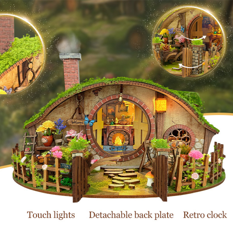 Wooden DIY Magic Ring Dollhous - Woodworking Kids Toys avis et prix