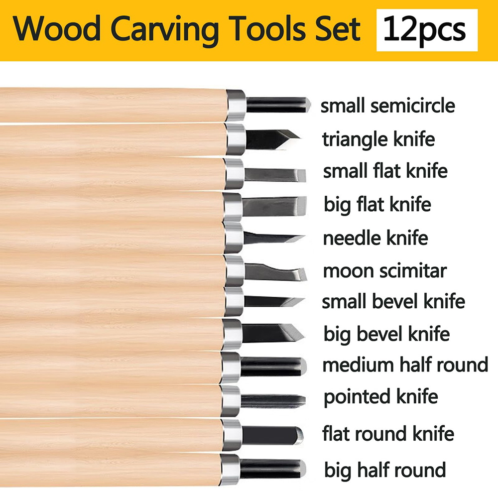 12pcs Professional Wood Carvin - Woodworking Kits For Beginners avis et prix