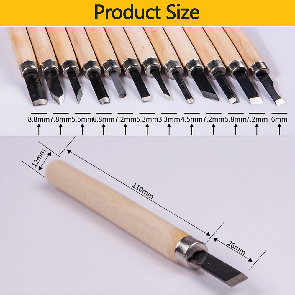 12pcs Professional Wood Carvin - Woodworking Kits For Beginners avis et prix