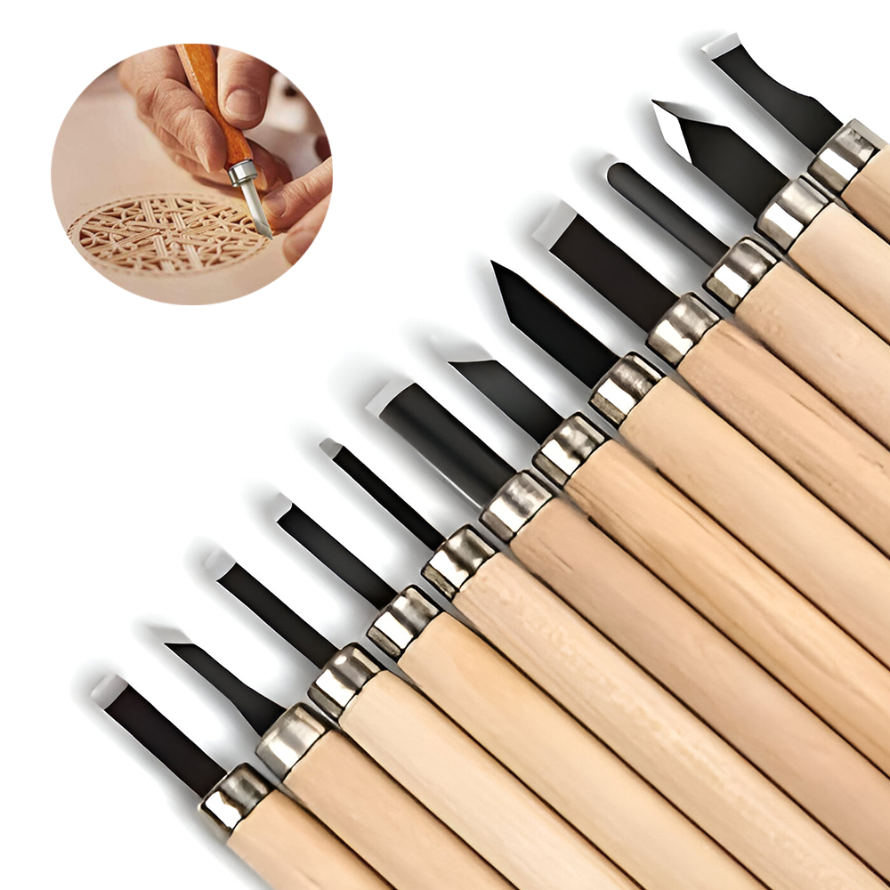 12pcs Professional Wood Carvin - Woodworking Kits For Beginners avis et prix