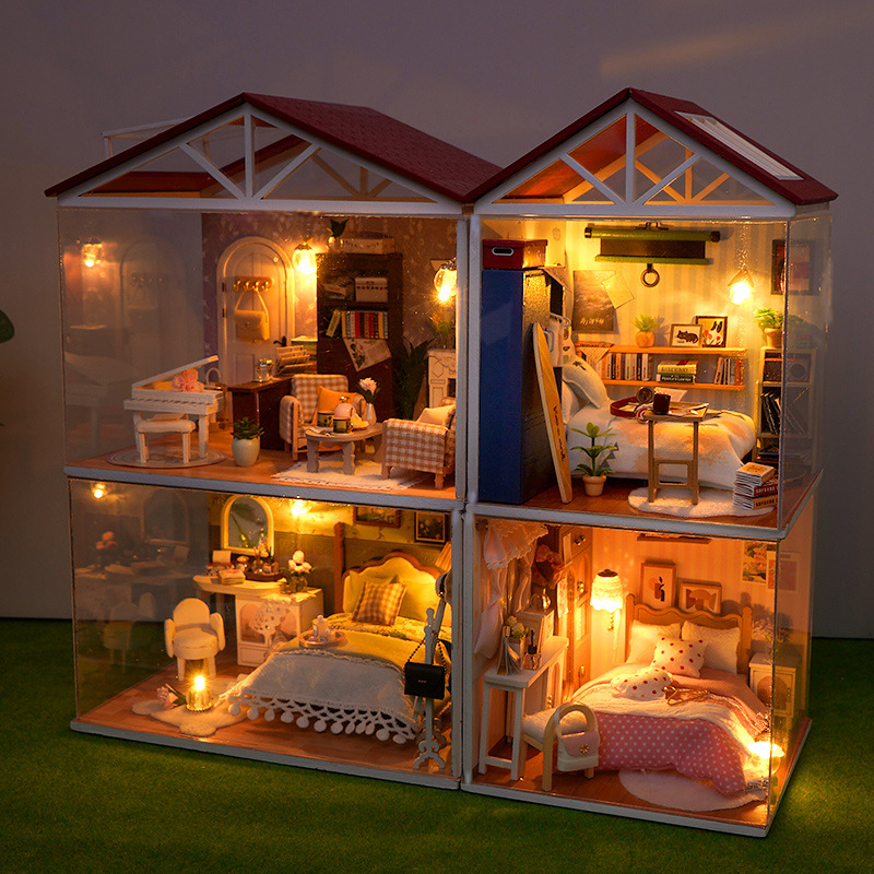 DIY Wooden Dollhouse Mini Bedr - Woodworking Kids Toys avis et prix